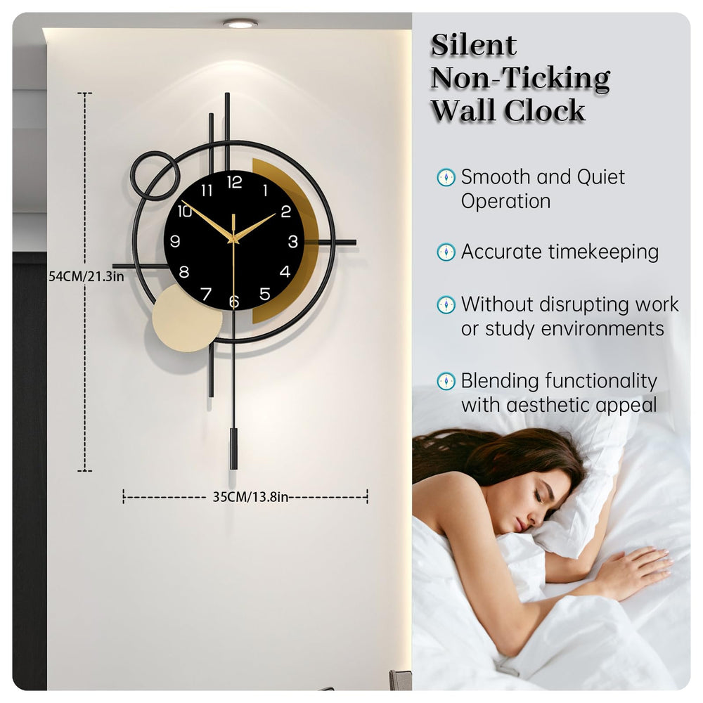 YIJIDECOR horloge posée sur mur pour comparaison d'échelle et proportion idéale