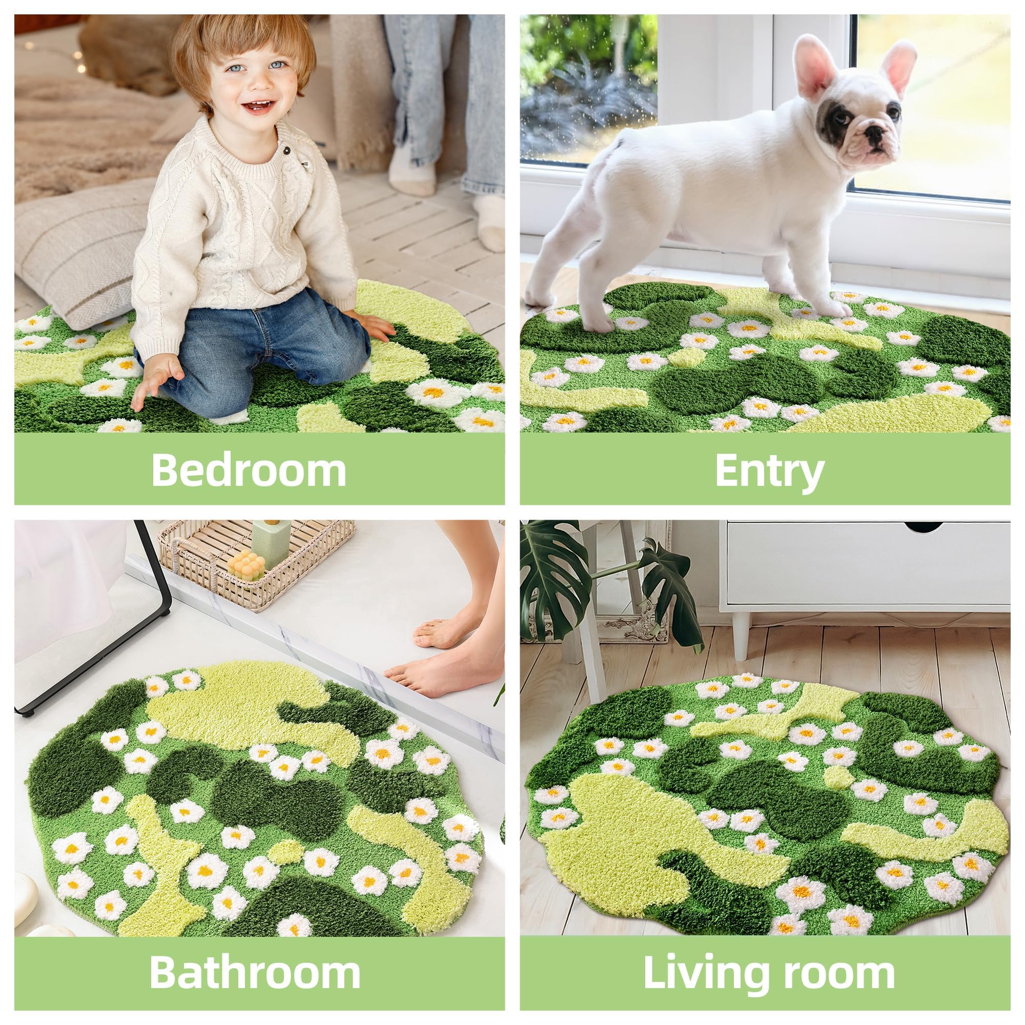 YIKUSH tapis au pied du lit dans un intérieur cosy ajoutant touche naturelle