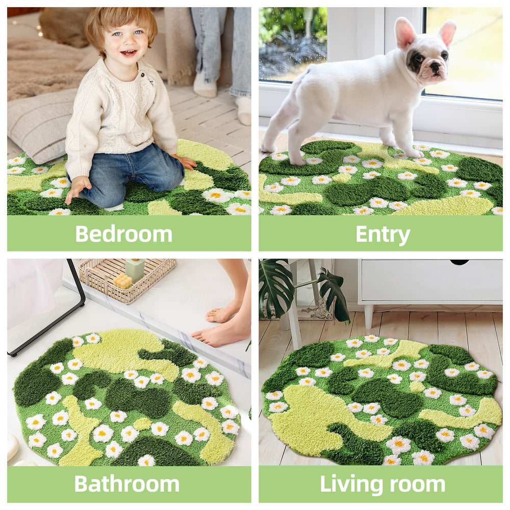 YIKUSH tapis au pied du lit dans un intérieur cosy ajoutant touche naturelle
