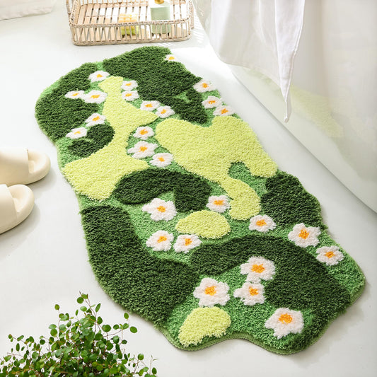 YIKUSH tapis face avant vert mousse, apporte confort instantané