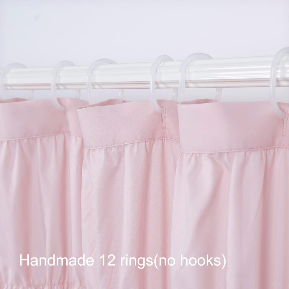 YINFUNG rideau posé sur baignoire créant ambiance shabby chic et chaleur visuelle