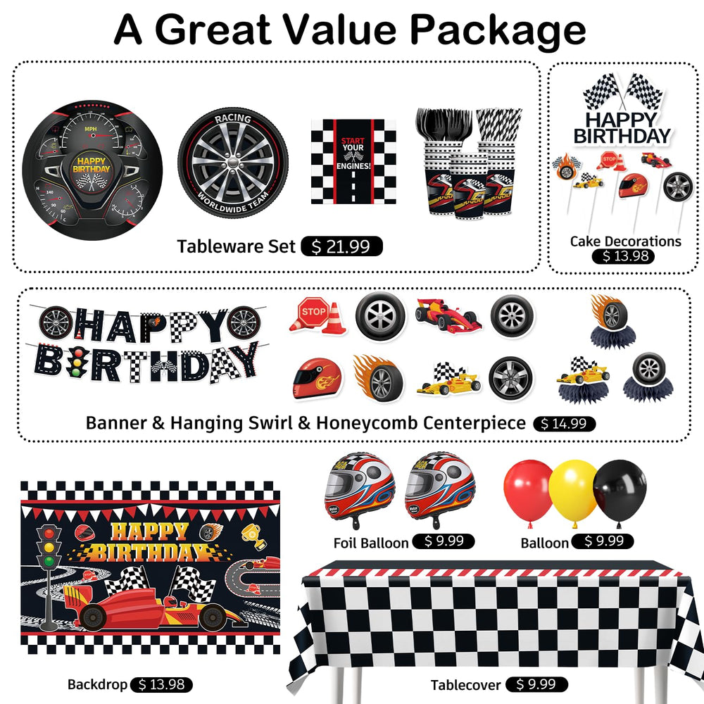 Yingoto table mise en scène complète pour une fête voiture cohérente