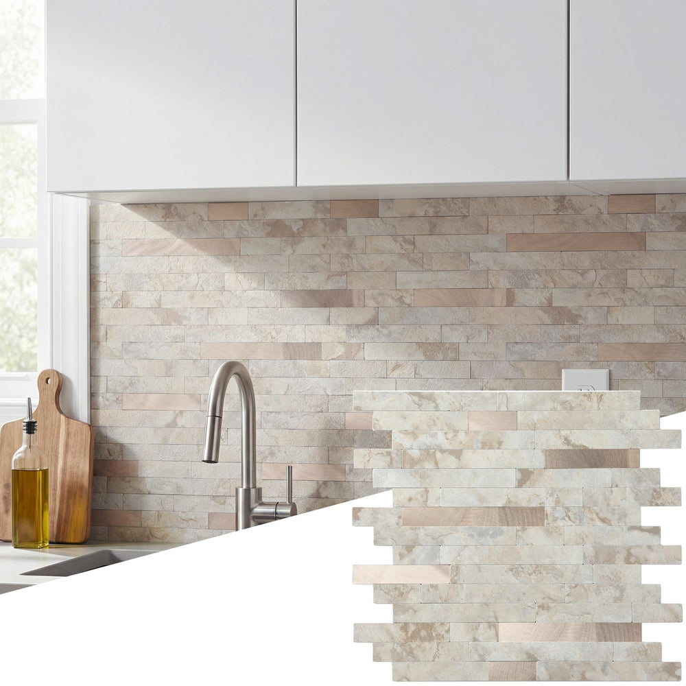 Yipscazo face avant de l’emballage montrant le motif beige rocks et rose gold, rendu premium