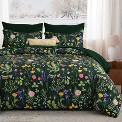 Yiran couette face motif floral montrant design botanique et ambiance décorative