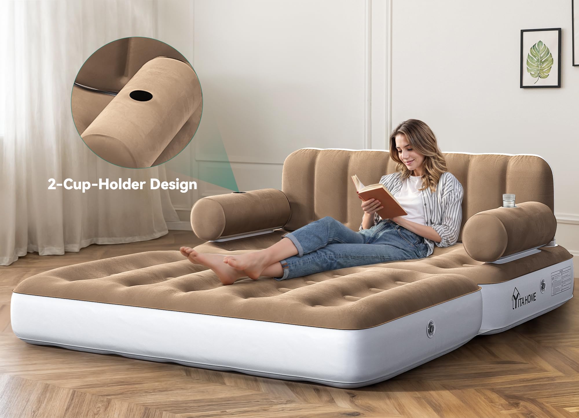 YITAHOME tête de lit intégrée offrant soutien pour nuque et dos