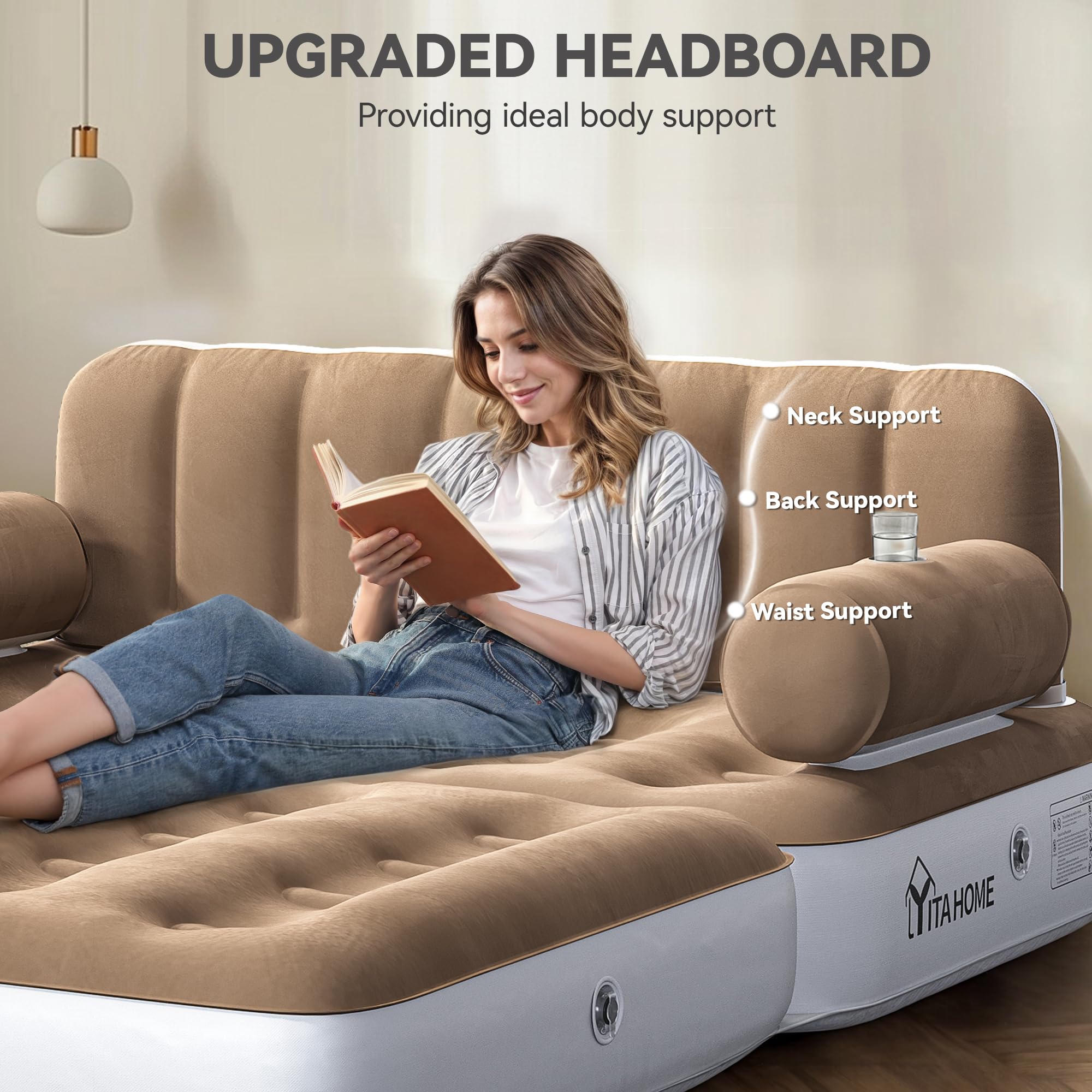 YITAHOME matériau floqué doux pour assise confortable et anti-glisse