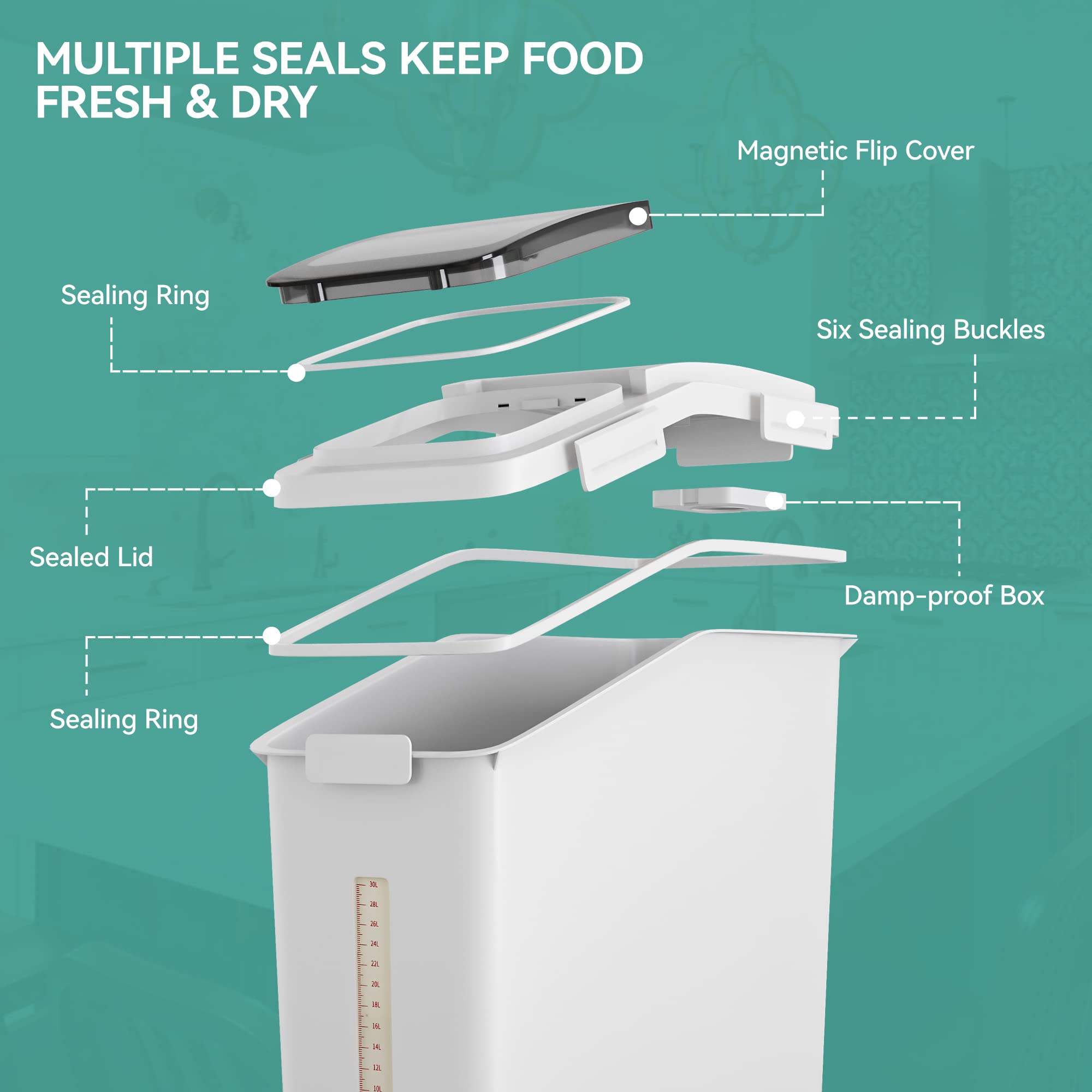 YITAHOME roulettes 360° facilitant le déplacement et rangement