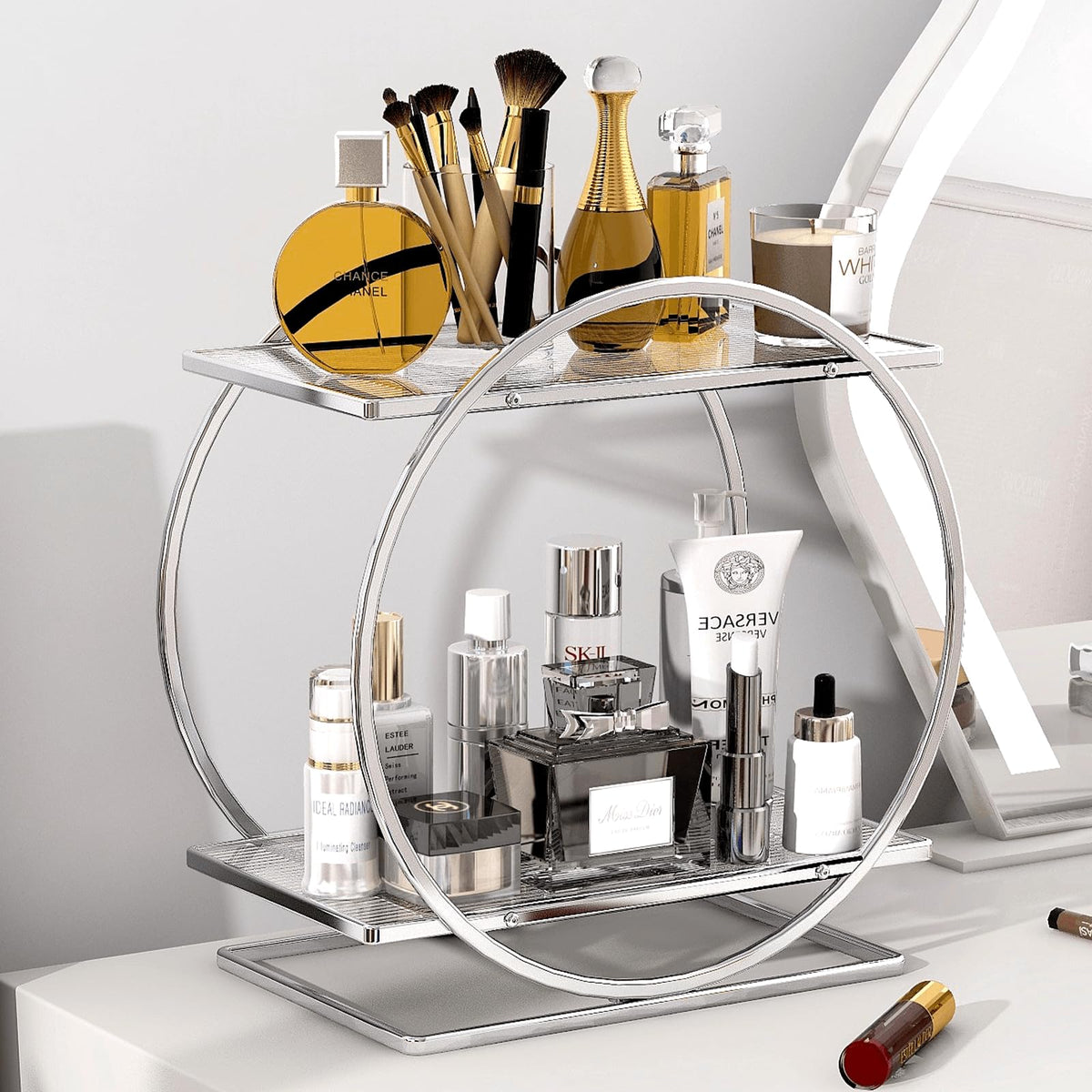 YIWANFW organiseur devant coiffeuse pour rangement visible et élégant