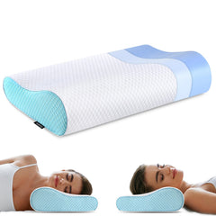 Ylekto oreiller face avant montrant forme ergonomique et soutien cervical