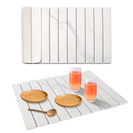 YLjindoia tapis face avant marbre blanc montrant design et propreté
