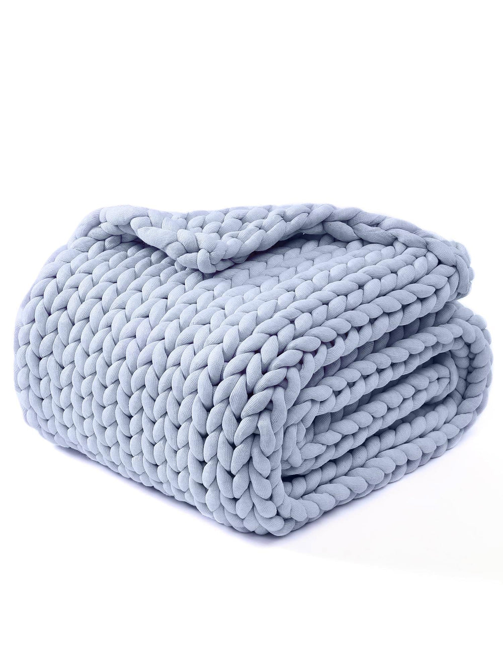 YnM plaid chunky face avant couleur Atlantis Blue apportant chaleur décorative