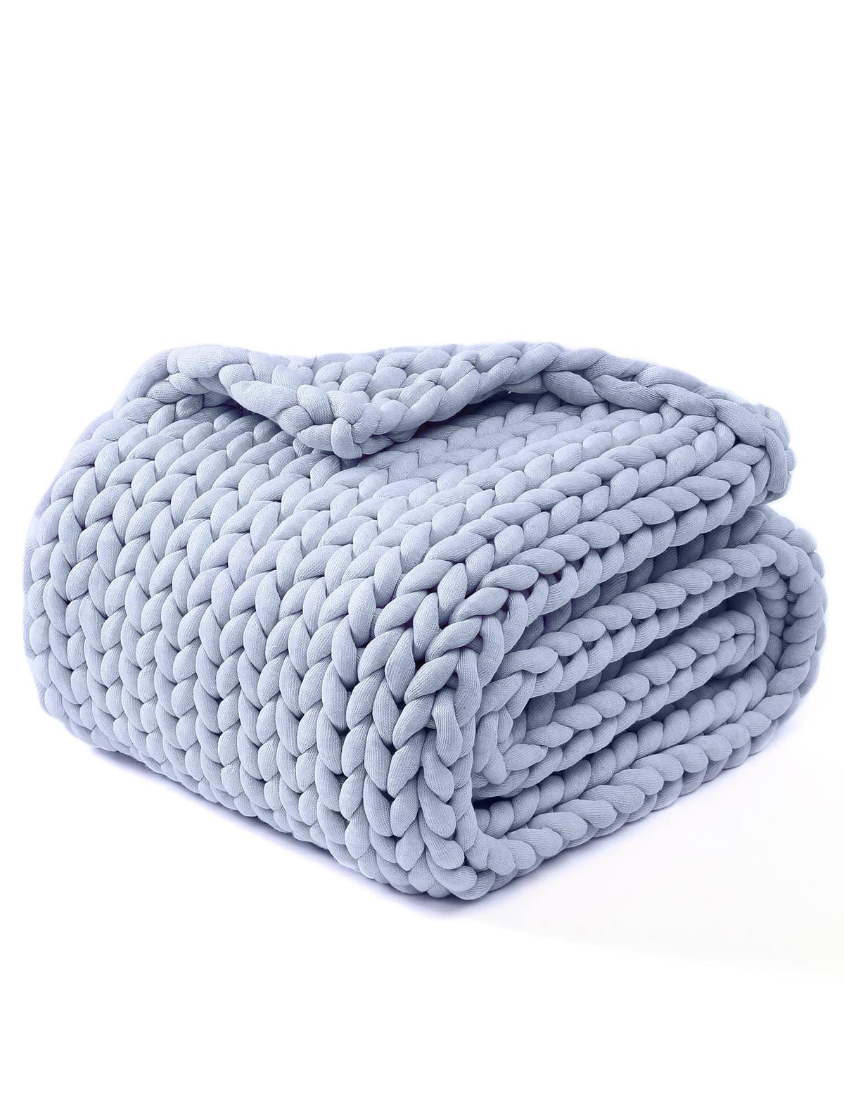 YnM plaid chunky face avant couleur Atlantis Blue apportant chaleur décorative