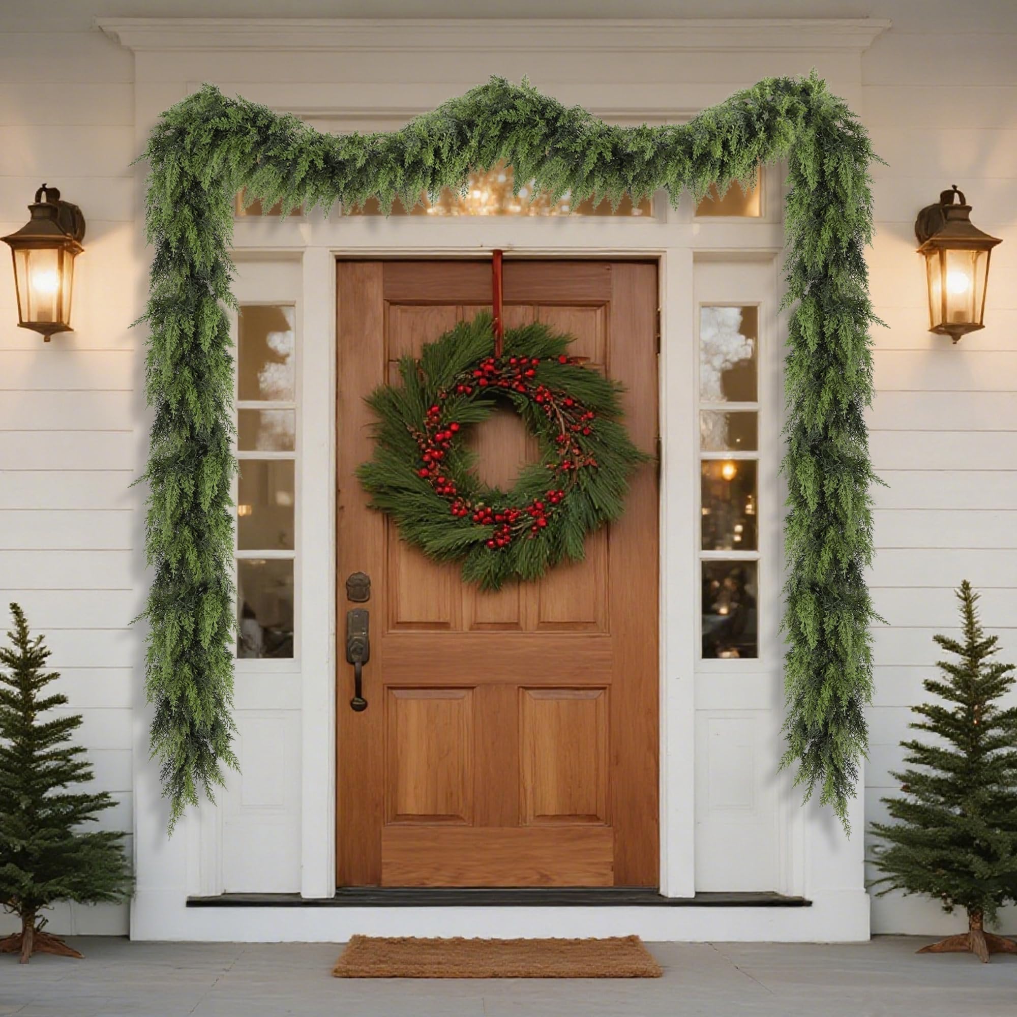 YOFIT guirlande décorée de lumières et rubans pour inspiration festive
