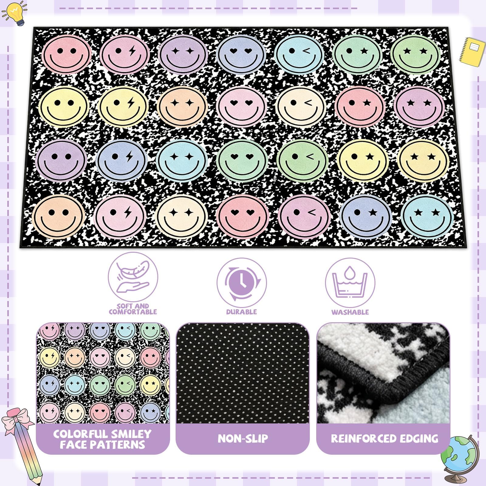 Yomjress tapis utilisé pendant le cercle de lecture, favorise regroupement et participation