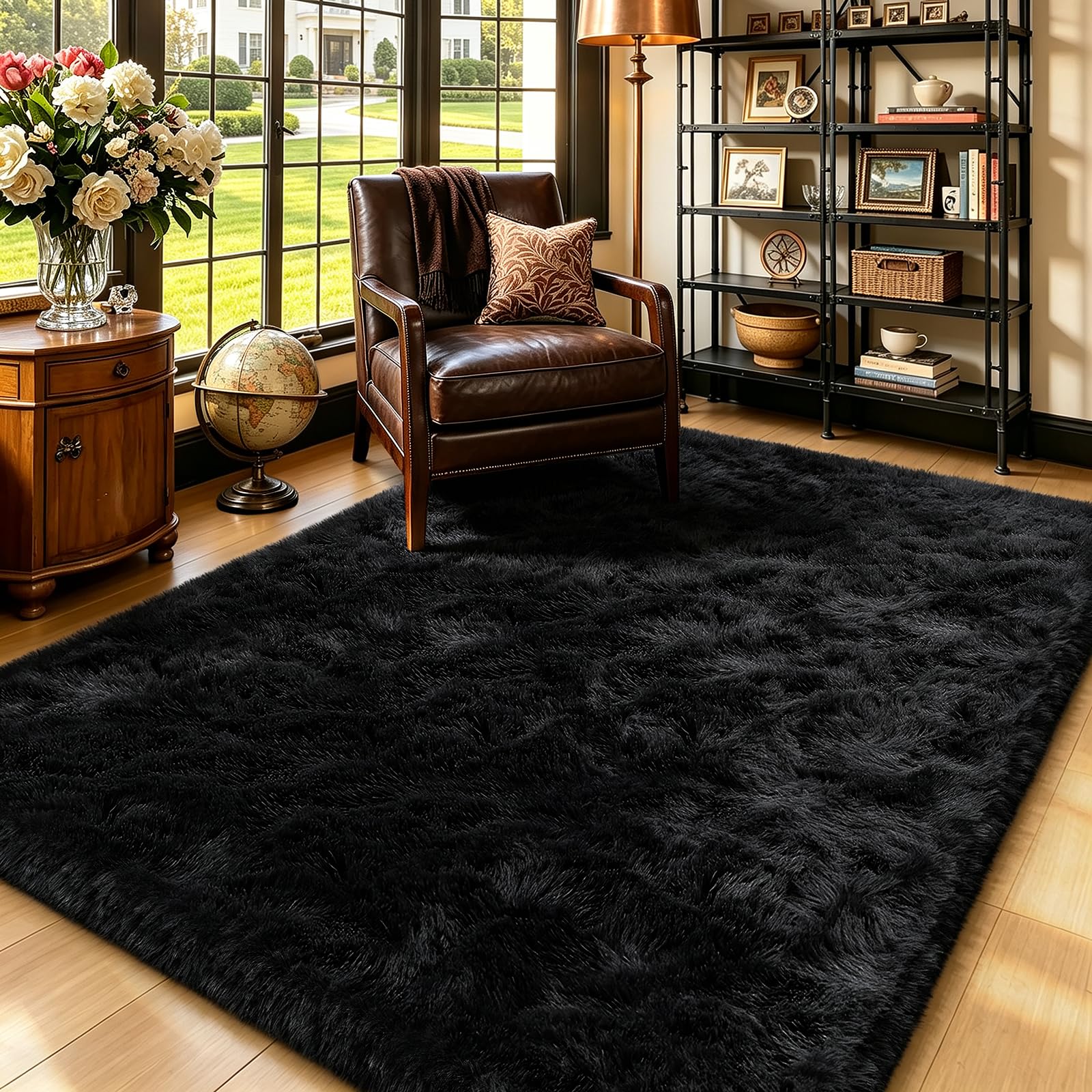 yongyangjuxin face avant du tapis noir montrant texture et finition confort
