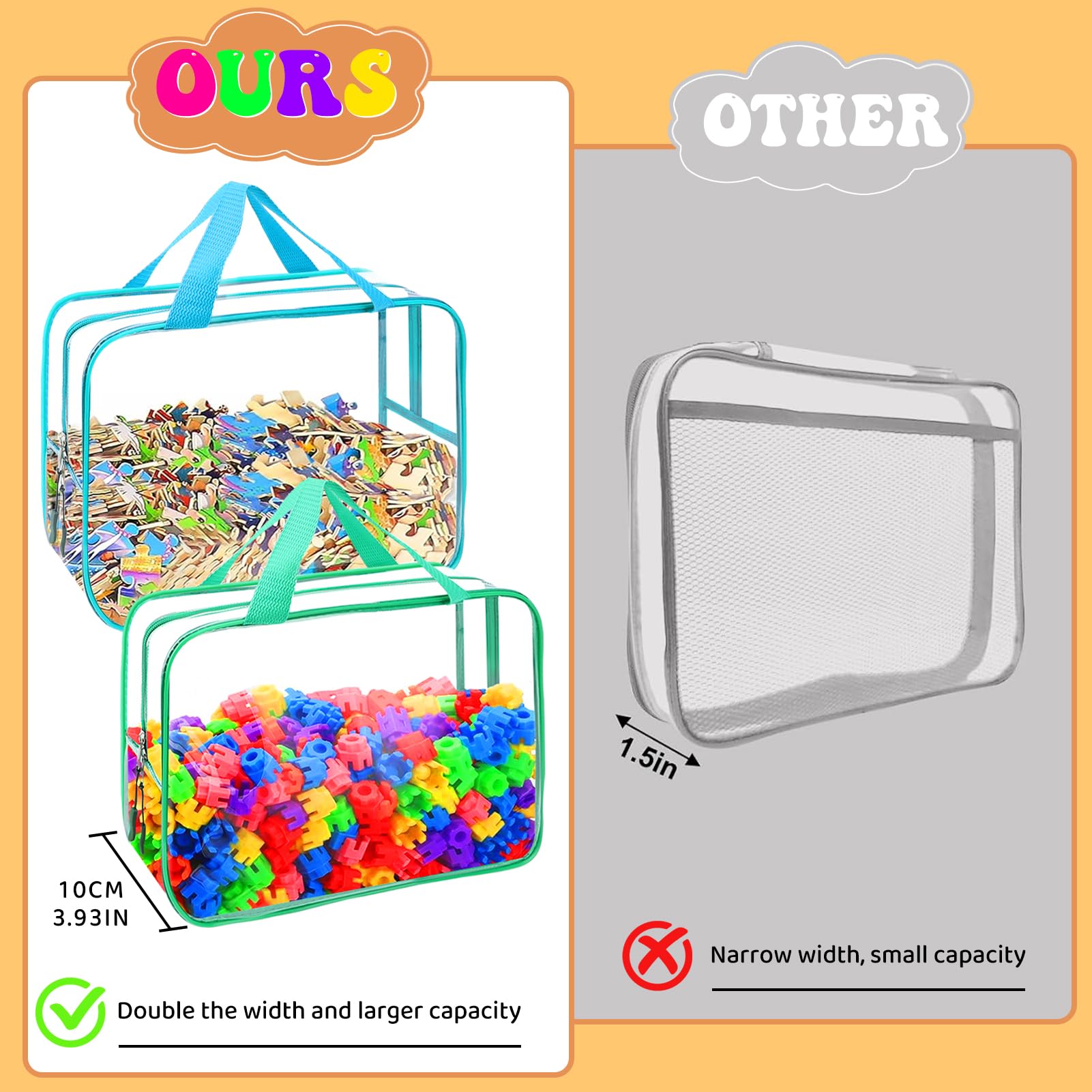 YOPCDJ enfants utilisant sacs pour jeux et puzzles pratiques