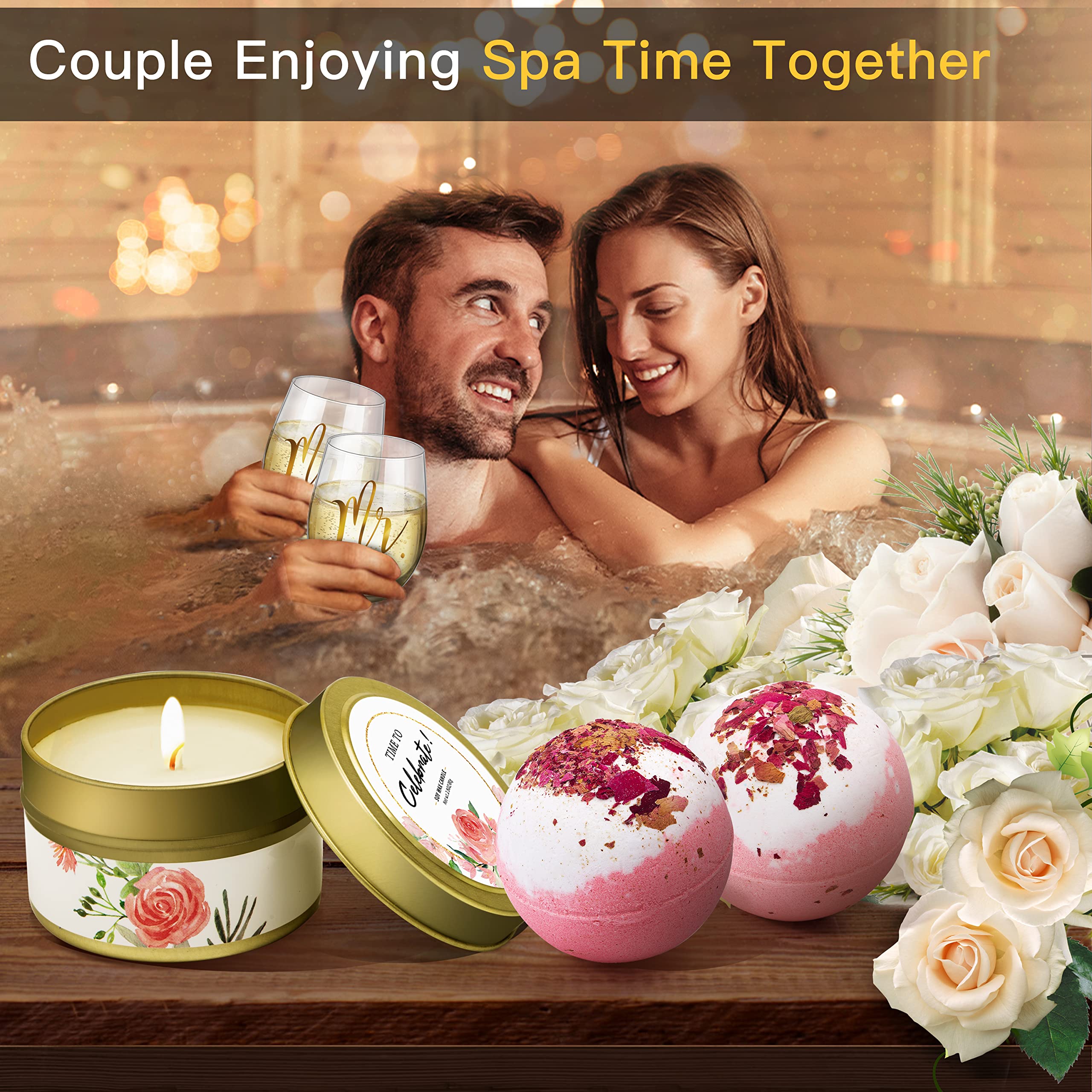 Yorktend bougie lavande dorée allumée, ambiance parfumée relaxante