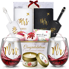 Yorktend coffret marbré ouvert montrant tous les articles, cadeau élégant