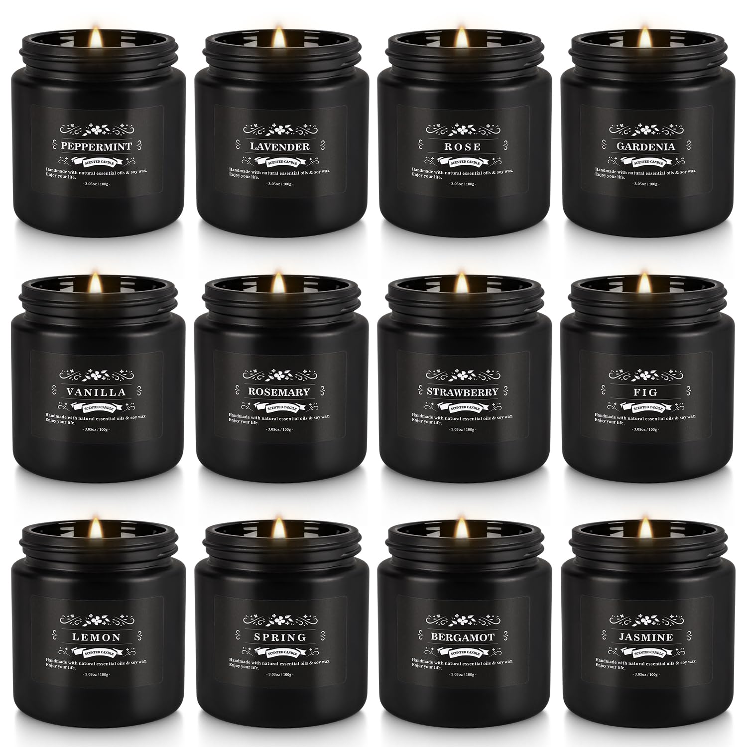 YOROXRG coffret face montrant les 12 pots, beau rendu cadeau