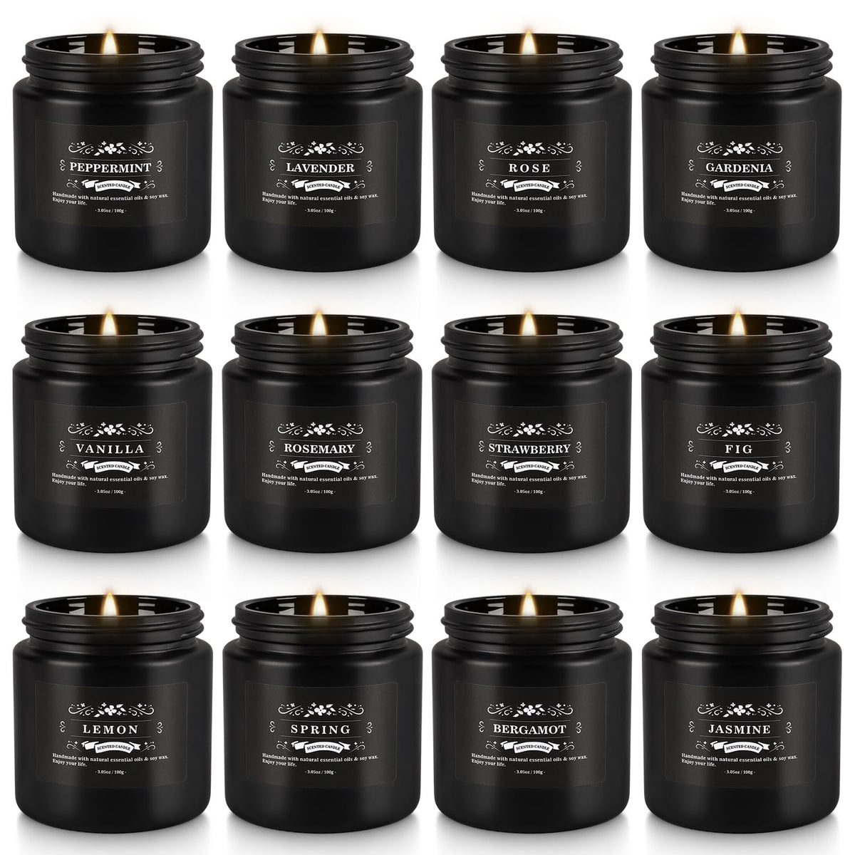 YOROXRG coffret face montrant les 12 pots, beau rendu cadeau
