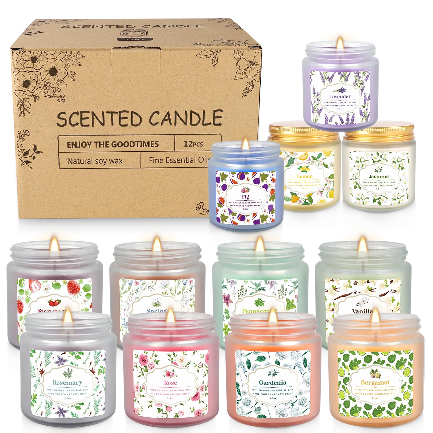 YOROXRG ambiance salon avec bougies allumées pour un décor cosy