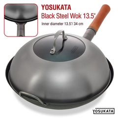 YOSUKATA couvercle posé sur un wok en cuisine réduisant éclaboussures et perte de chaleur