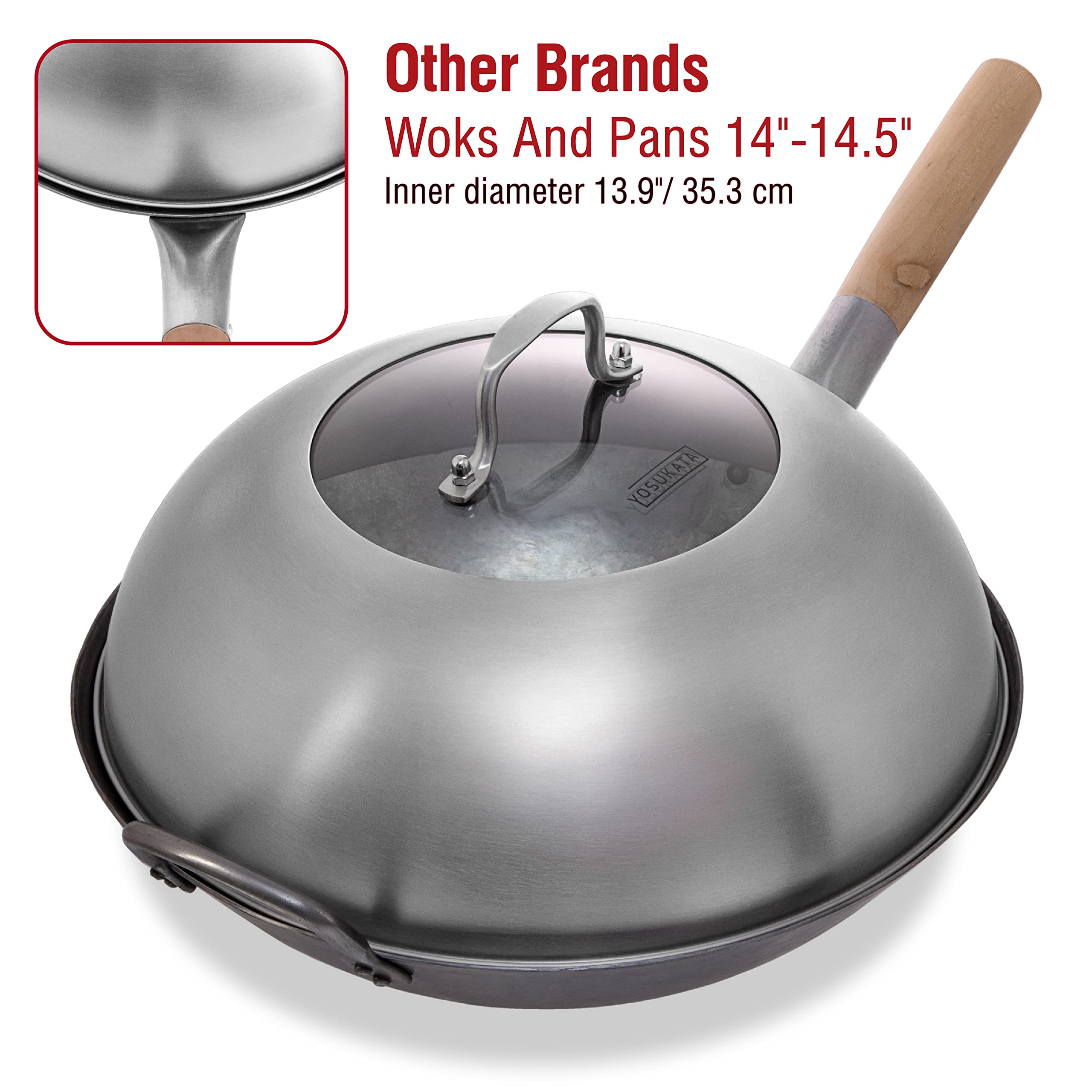YOSUKATA gros plan inox montrant finition durable et sans revêtement
