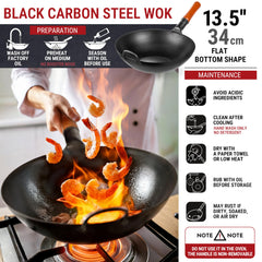 YOSUKATA wok utilisé sur feu à gaz pour saisir rapidement les aliments