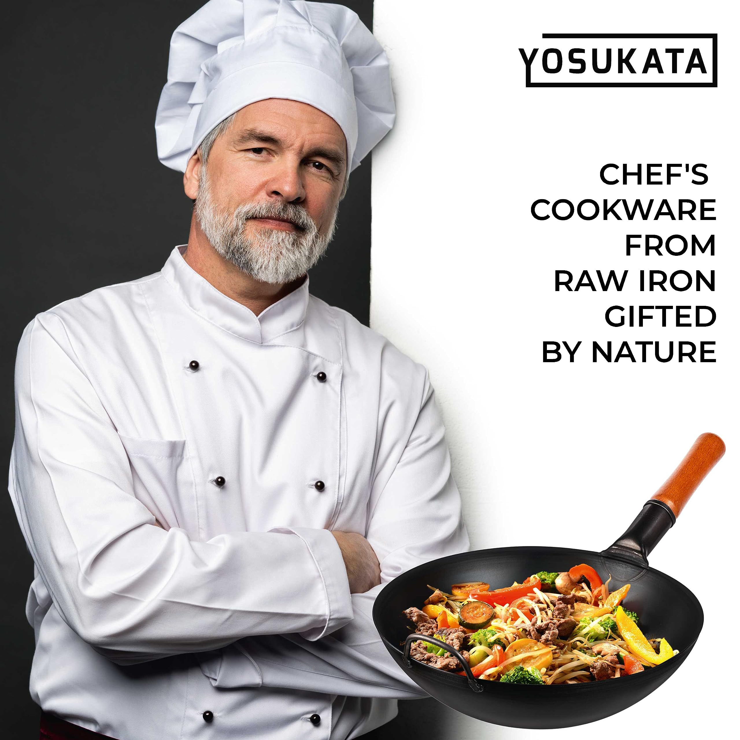 YOSUKATA wok rangé dans un placard démontrant rangement compact
