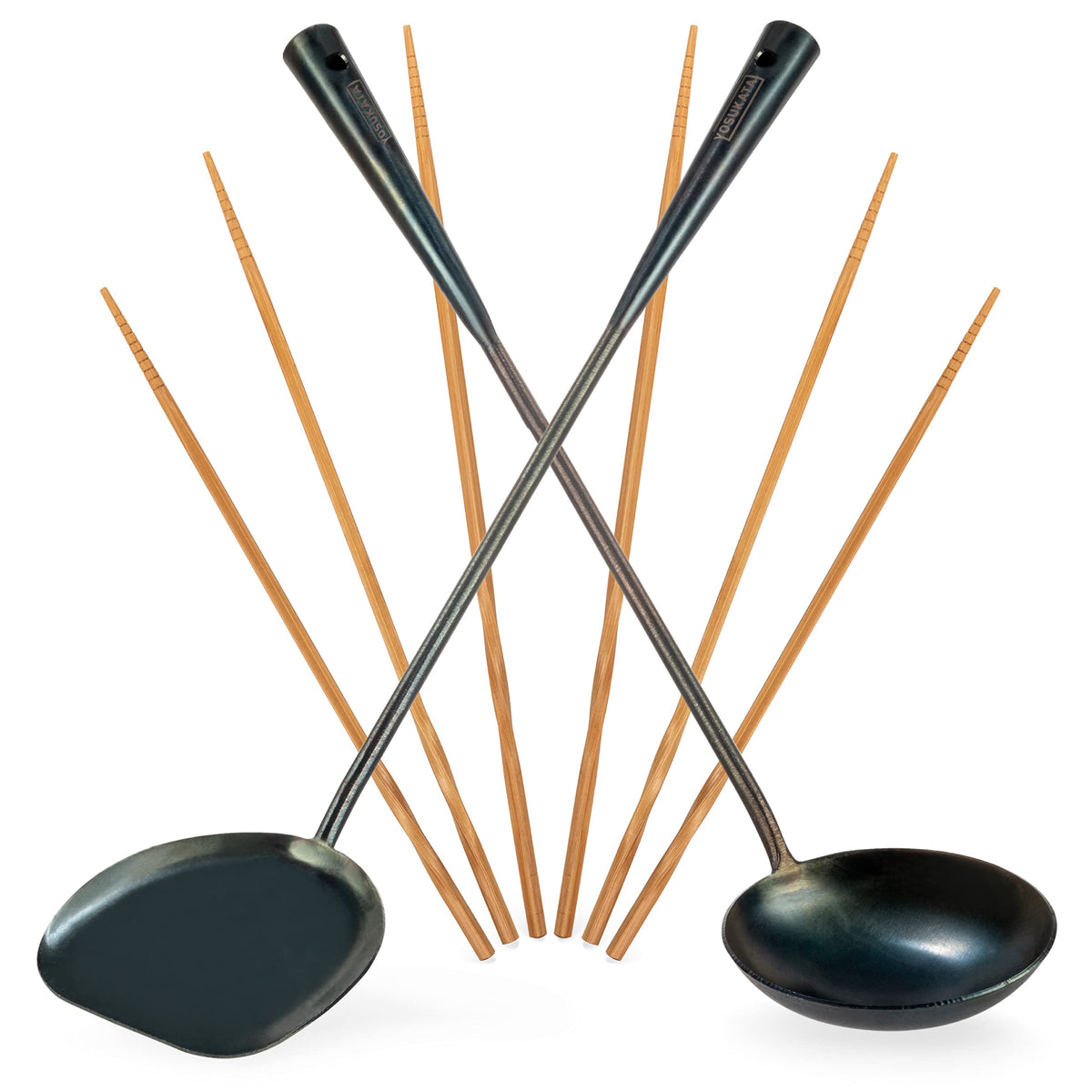 YOSUKATA spatule et louche face avant montrant robustesse et finition