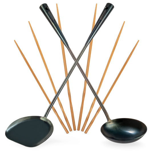 YOSUKATA spatule et louche face avant montrant robustesse et finition