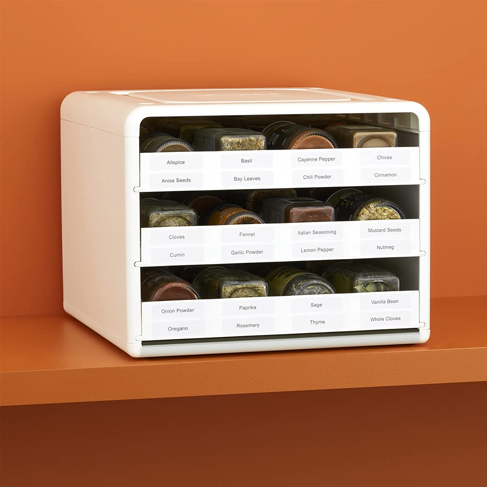YouCopia SpiceStack étiquettes incluses 52 imprimées et 52 vierges pour tri rapide