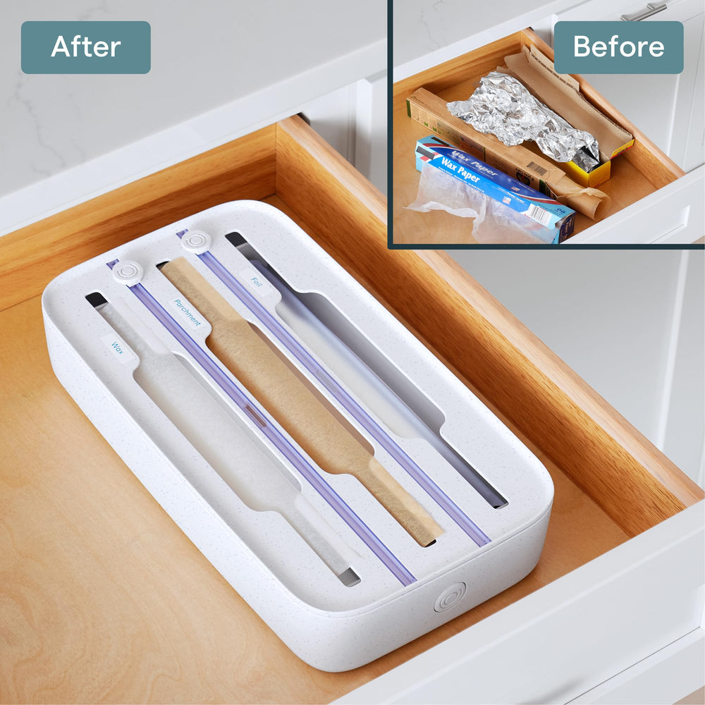 YouCopia StoraRoll matériau ABS recyclé texture durable et facile à nettoyer