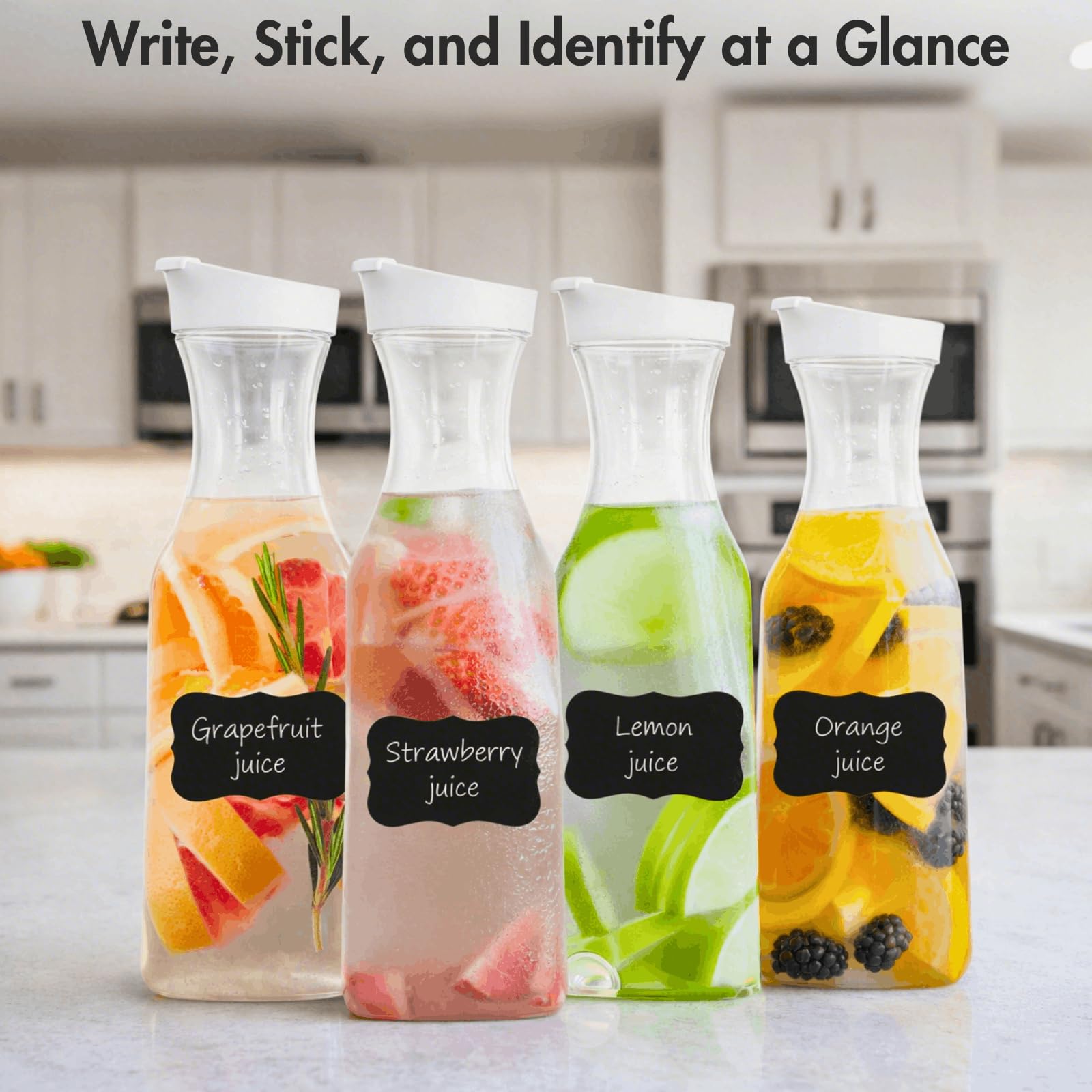 YOUEON carafe rangée dans réfrigérateur illustrant gain de place et visibilité