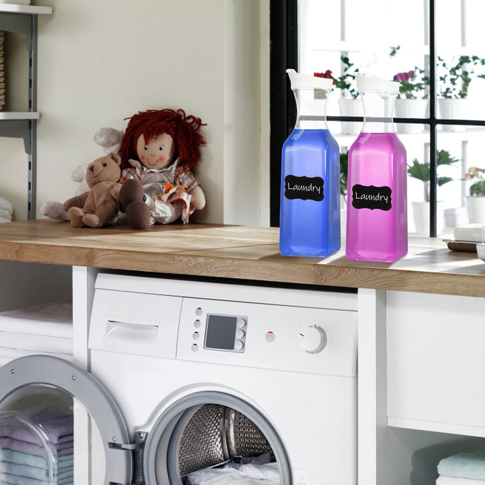 YOUEON ensemble de huit carafes alignées montrant l’offre en lot pour événements