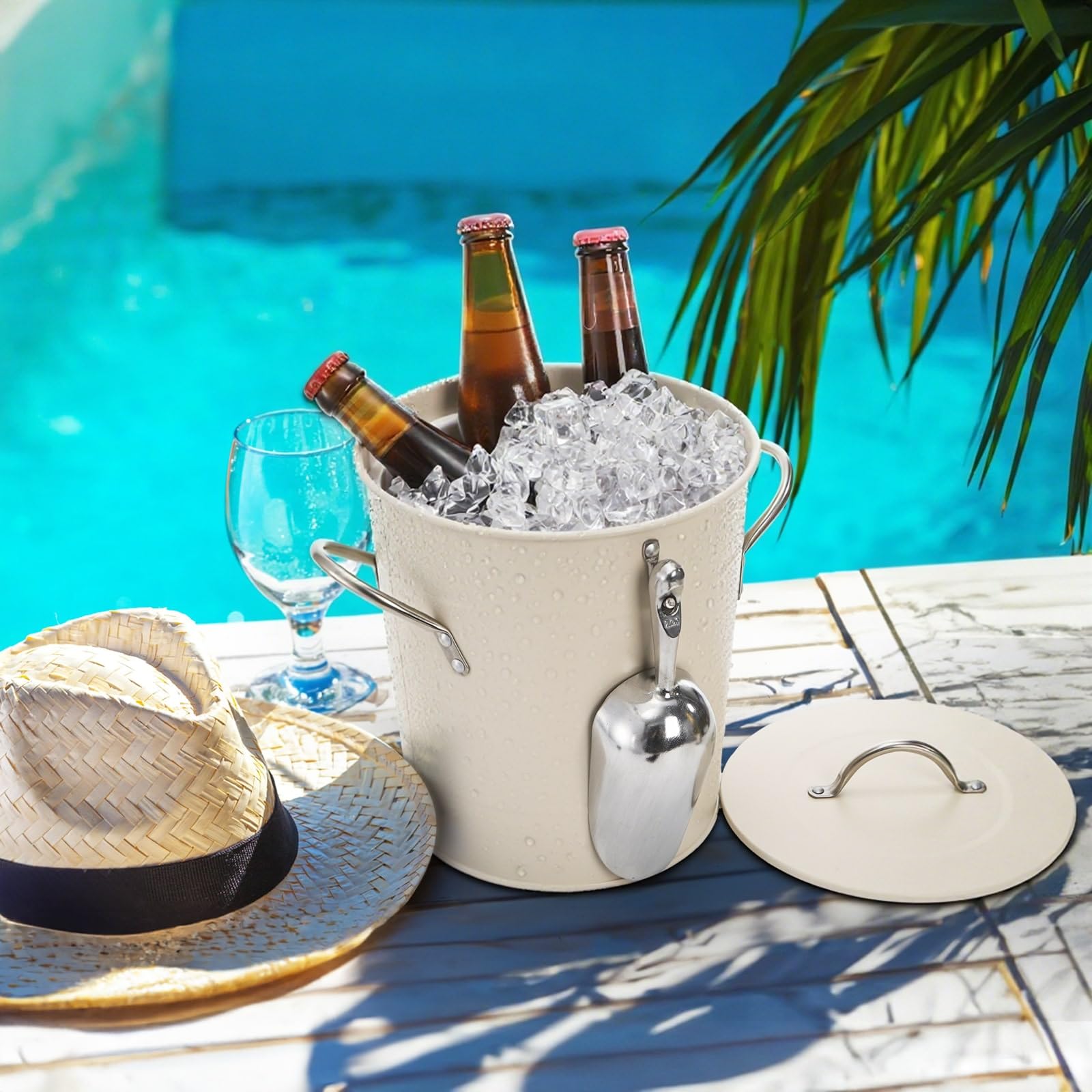 YOUEON seau utilisé en extérieur parfait pour barbecues et fêtes