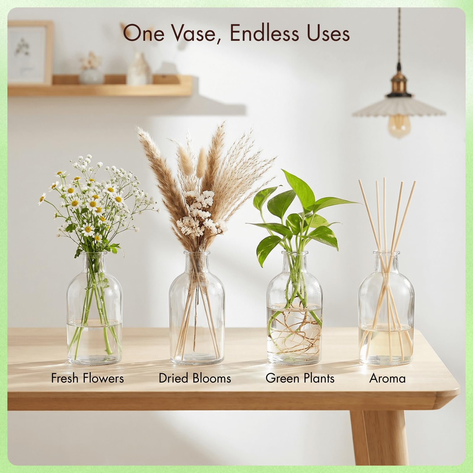 YOUEON vase utilisé comme diffuseur d'huile pour ambiance parfumée