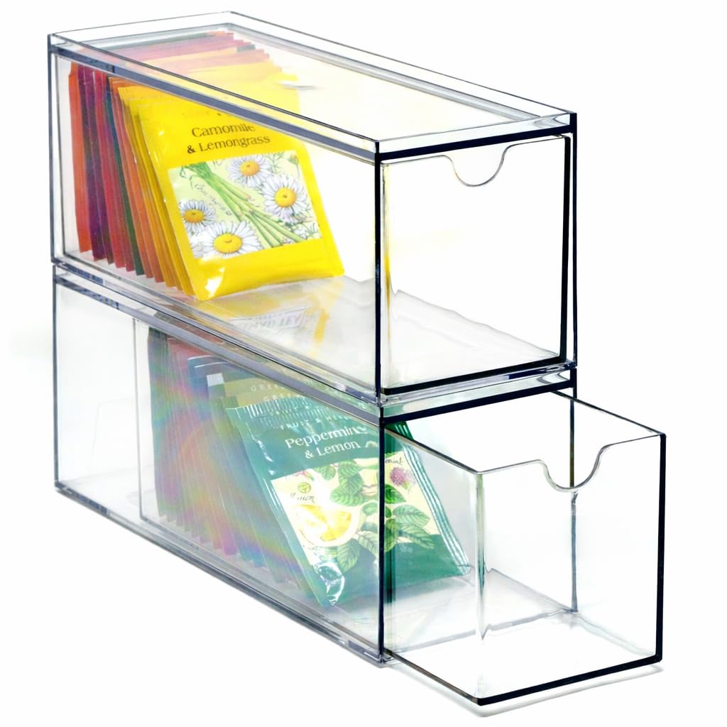 Youngever face avant montrant trois tiroirs empilables pratique pour rangement