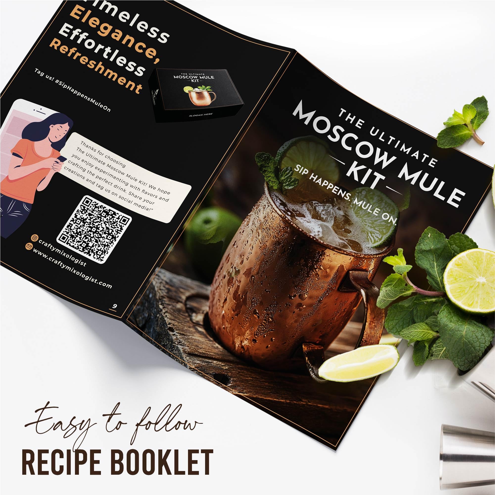 Your Dream Party Shop Moscow Mule servi dans la tasse, démonstration d'un cocktail rafraîchissant