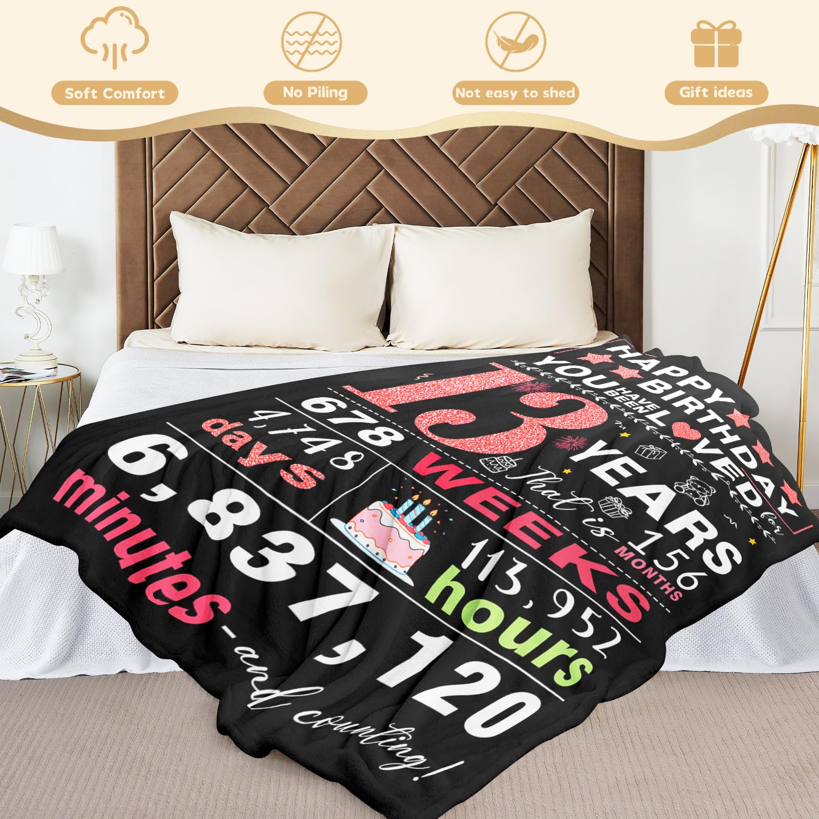 YPURTSD couverture utilisée en décoration de chambre, style personnalisé
