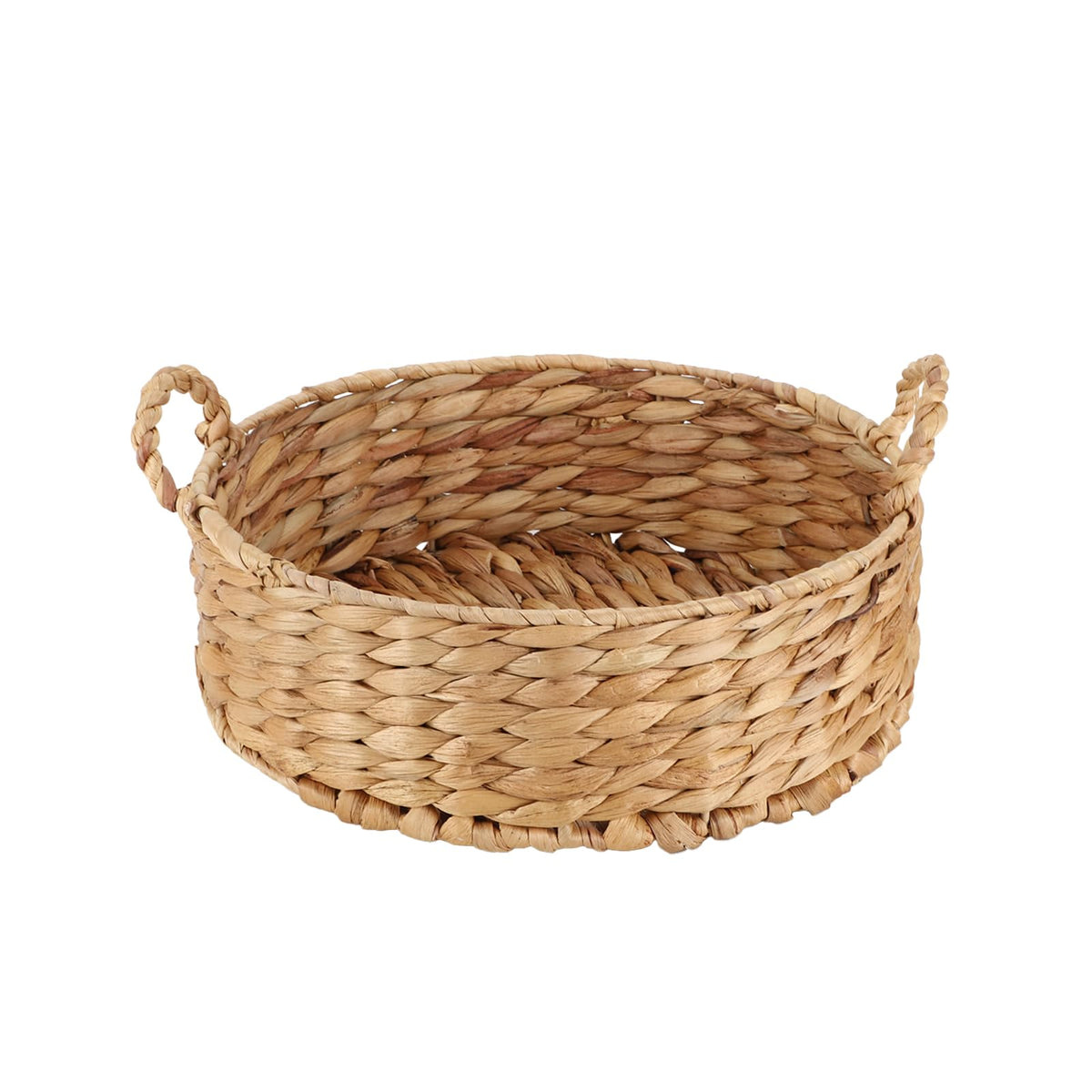YRLSOTGE panier rond face montrant forme et finition, rangement élégant