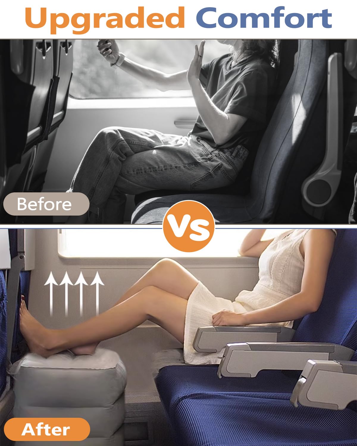 YSJILIDE repose-pieds rangé dans son sac compact pour voyage facile