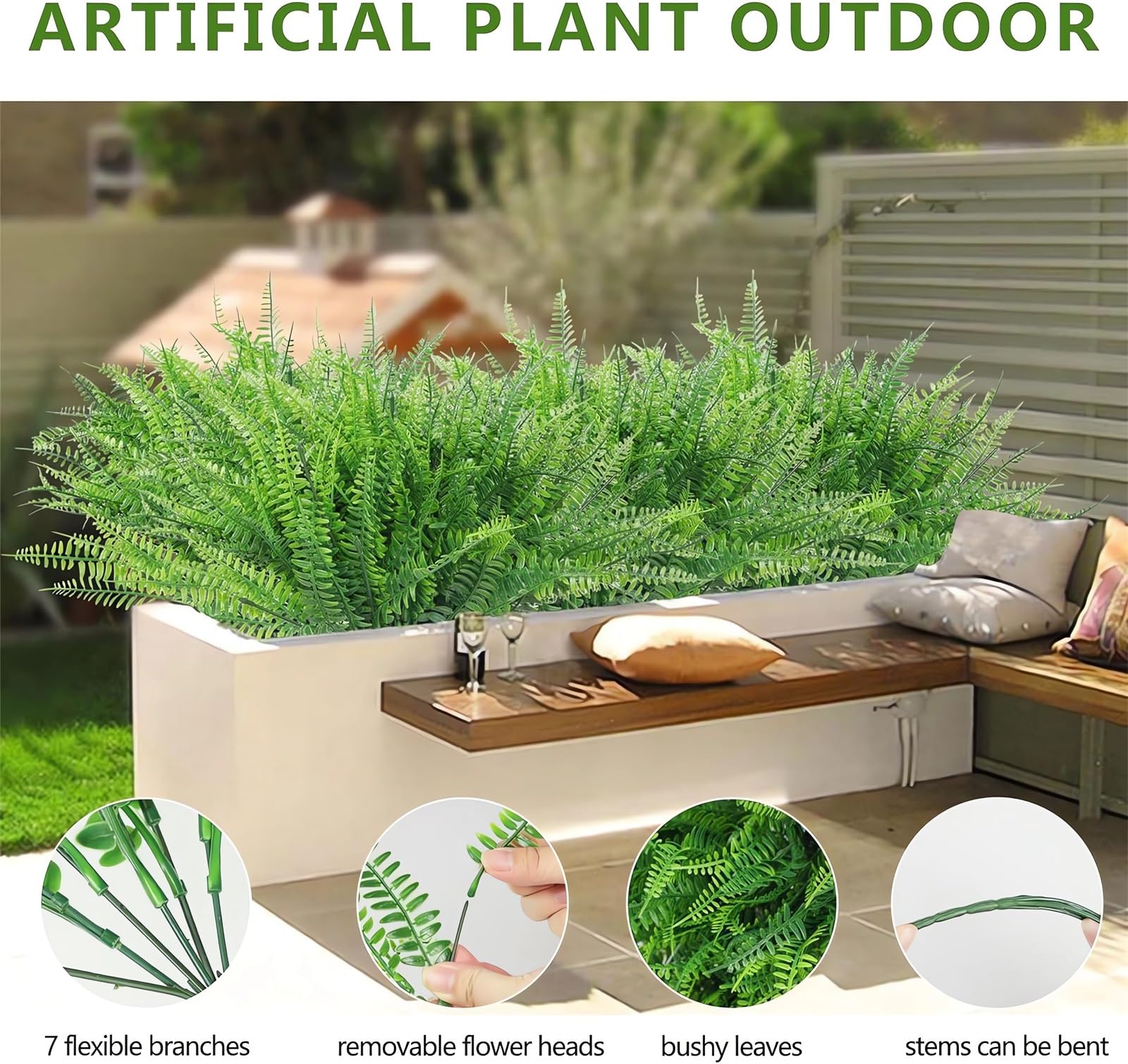 YTCPMHEA plante en jardinière sur terrasse offrant verdure sans entretien