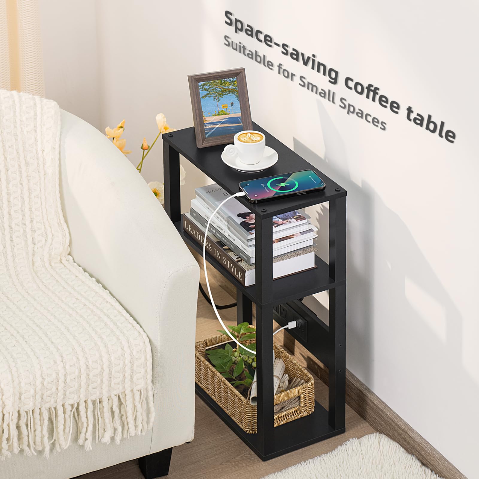 YUFAM détail station de charge avec ports USB et prise AC, recharge facile