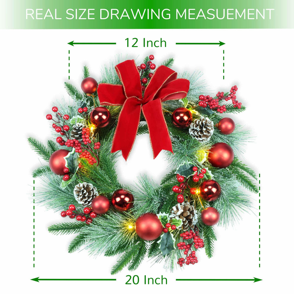 Couronne YULETIME éclairée par LED créant atmosphère chaleureuse
