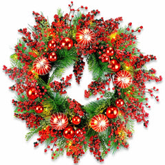 YULETIME couronne sur porte 24" crée une entrée festive accueillante