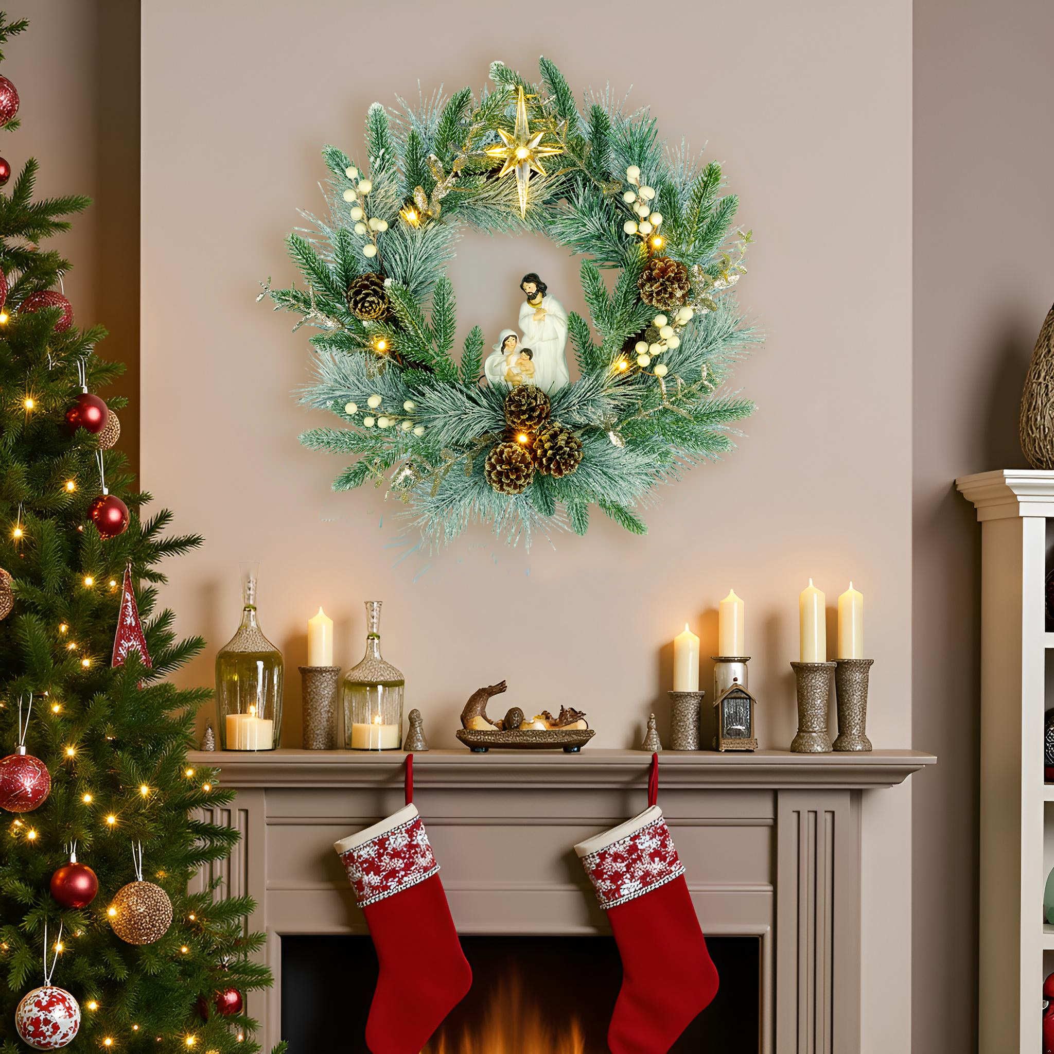 YULETIME détail de la Sainte Famille en résine, finition soignée et symbolique