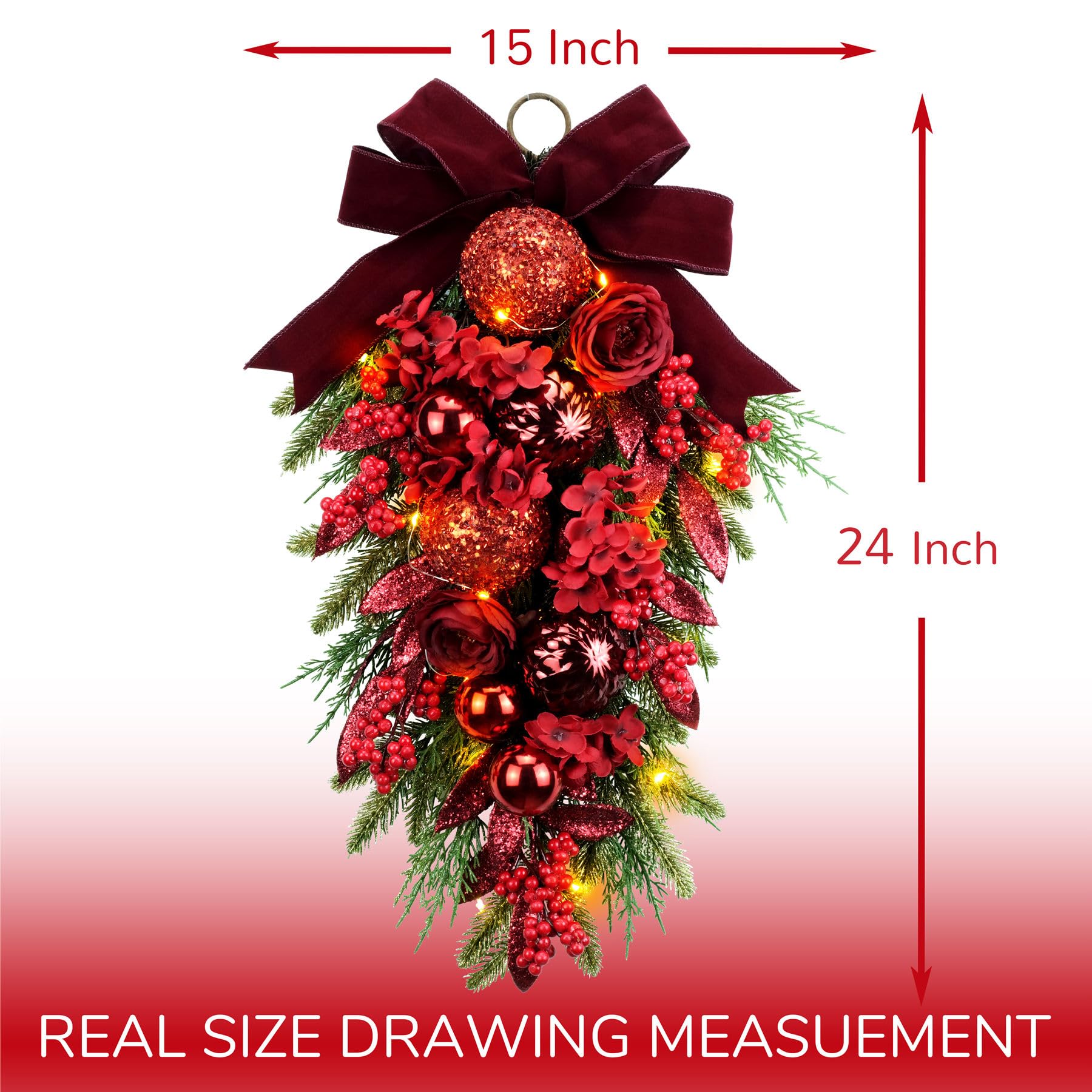 YULETIME feuillage pailleté proche montrant éclat décoratif et profondeur