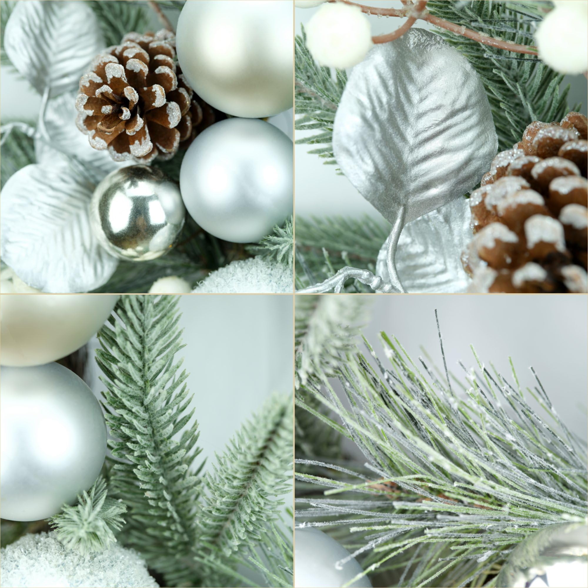 YULETIME feuillages givrés pour touche hivernale élégante