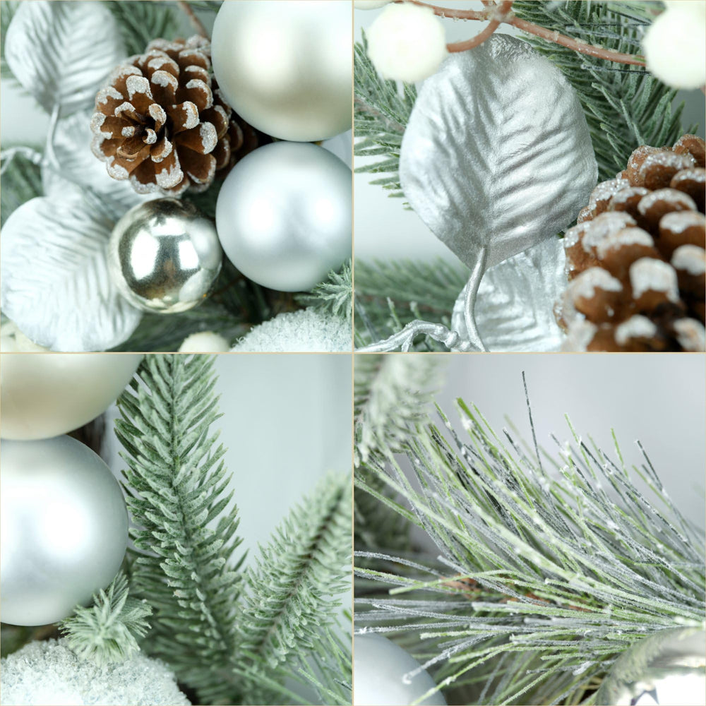 YULETIME feuillages givrés pour touche hivernale élégante